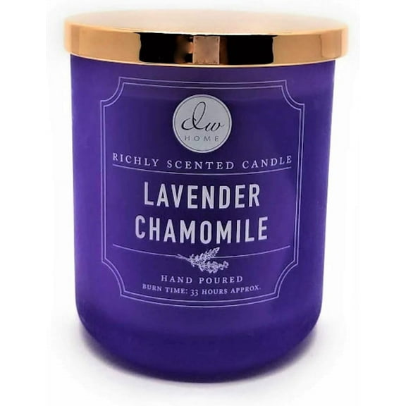 DW Home Lavender Chamomile Medium 1 Wick Hand Poured 9.21 oz Purple Candle