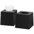 thumbnail image 1 of DWËLLZA HOME Black Tissue Box Cover Square Set of 2, 1 of 9