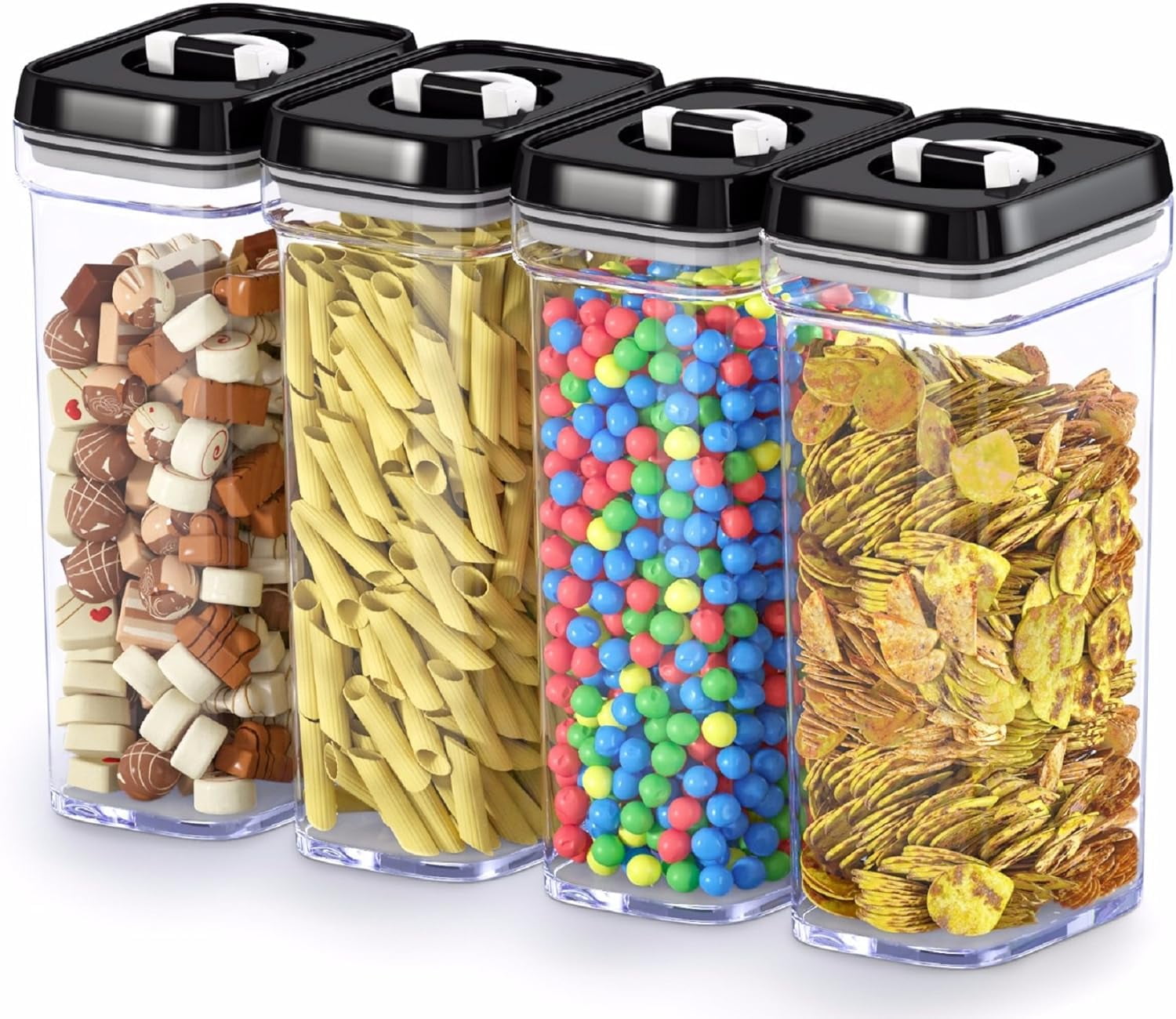 Clear Plastic Airtight BPA-Free Food Storage Containers Set