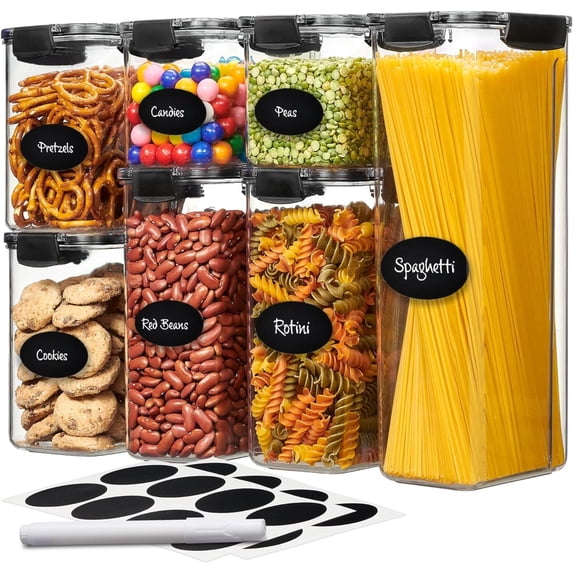 DWËLLZA KITCHEN Clear Air Tight Containers for Food - Set of 7