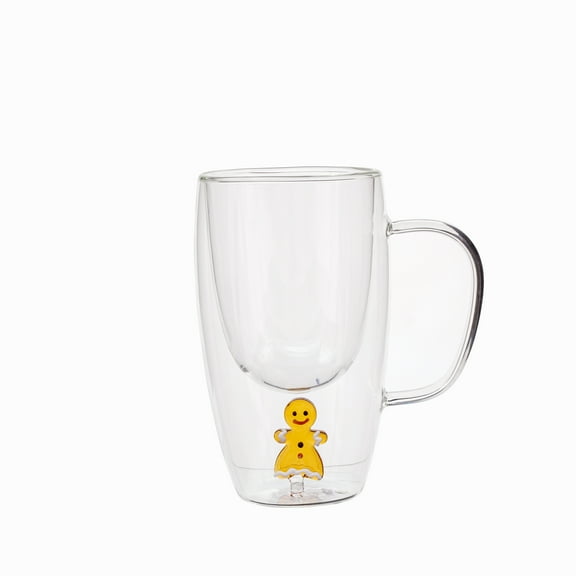 Double Wall Mug Gingerbread Man Holiday Time