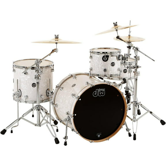 DW Performance Series 4-Piece Shell Pack White Marine Finish Chrome Hardware