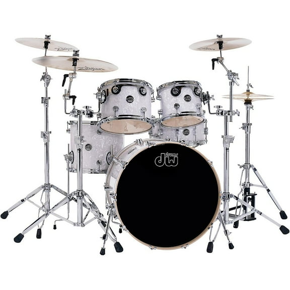 DW Performance Series 5-Piece Shell Pack White Marine Finish with Chrome Hardware