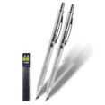 thumbnail image 1 of DW SitePro Mechanical Drafting Pencils: 0.9mm lead / 2 pencils / 1 black replacement lead (Silver), 1 of 6