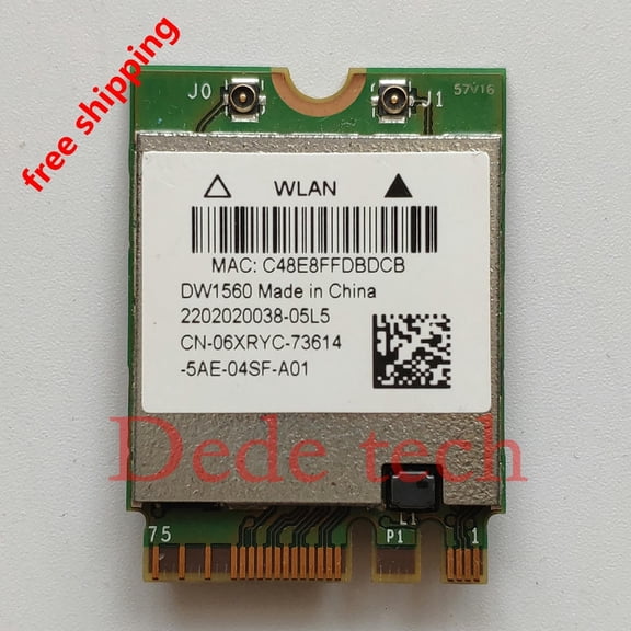 DW1560 BCM94352Z 802.11ac NGFF M2 867Mbps BCM94352 BT4.0 Wireless Network Card ande for