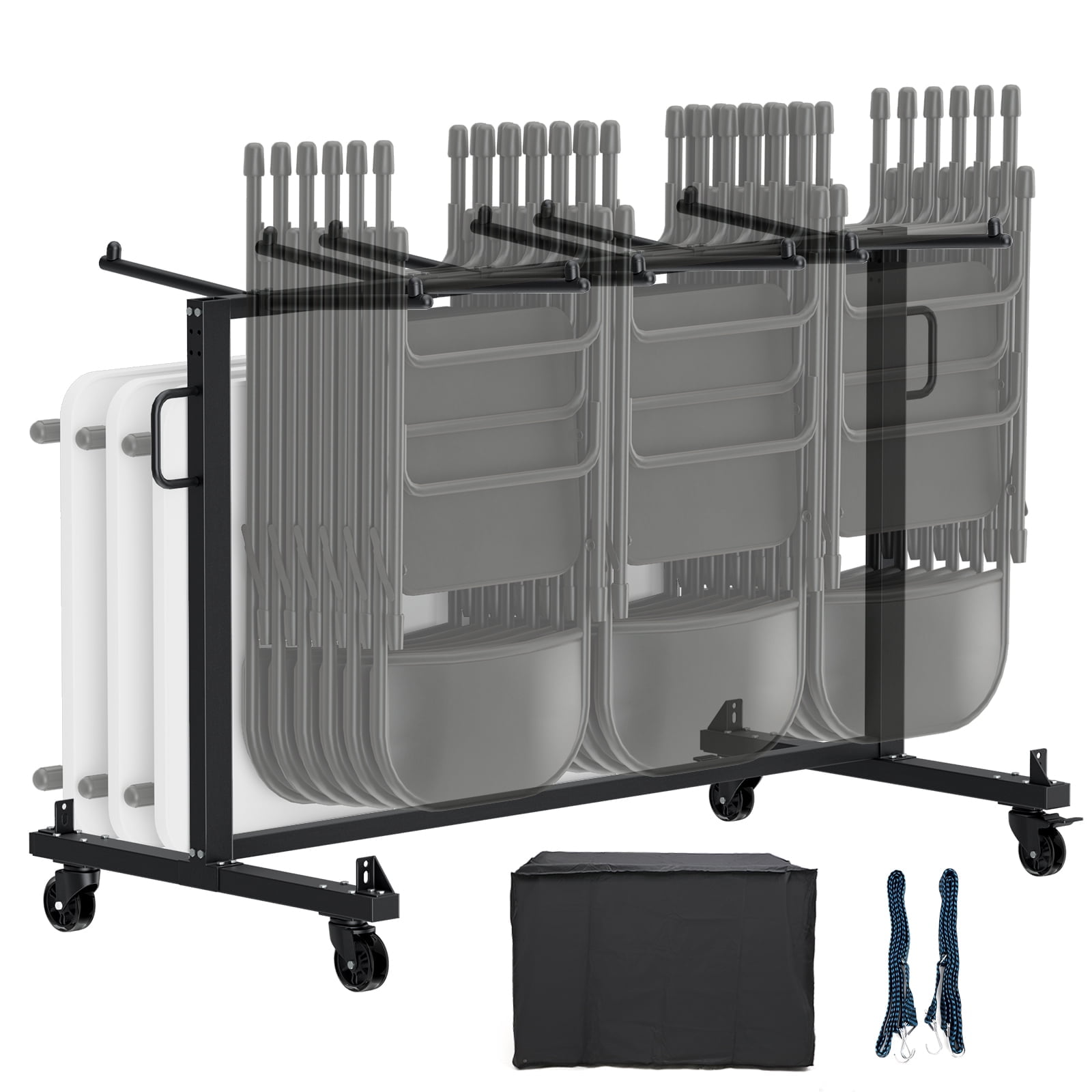 DWALE Black Carbon Steel 63"x33.7"x38.7” Dollies