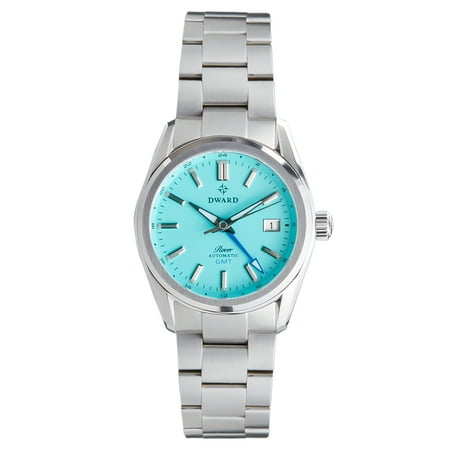 DWARD GMT Rover Automatic Watch with Dual Time Zone Function – Sapphire Crystal, 316L Stainless Steel (Mint Sky)