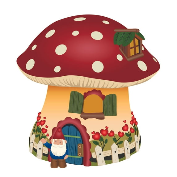 DWARF ELF - Home Living Room Multicolored Dwarf's Cottage Decal Sticker Magical Creature Design Removable Vinyl Wall Decal - Kids Nursery Bedroom House-Elf Art Adhesive Wall Decoration 9" x 10"