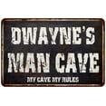thumbnail image 1 of DWAYNE'S Man Cave Black Grunge Sign Home Decor Gift Cave Funny 208120004270, 1 of 1