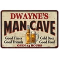 thumbnail image 1 of DWAYNE'S Man Cave Sign 8 x 12 High Gloss Metal 208120011259, 1 of 1
