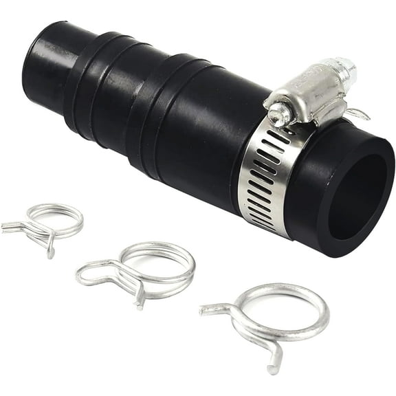 DWC-00 Dishwasher Connector Kit Compatible with In-sinkerator Garba Disposals, Garba Disposal Dishwasher Drain Hose Adapter - Include 1 Inlet Connector, 1 Hose Clamp and 3 Spring Clamps