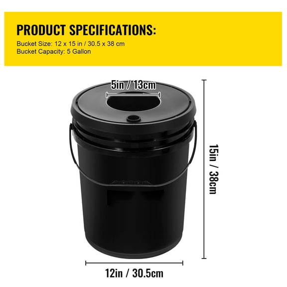 DWC Hydroponic System,5 Gallon 4 Buckets,Deep Water Culture Growing Bucket,Hydroponics Grow Kit with Pump,Air Stone&Water Level Device,for Indoor/Outdoor Leafy Vegetables