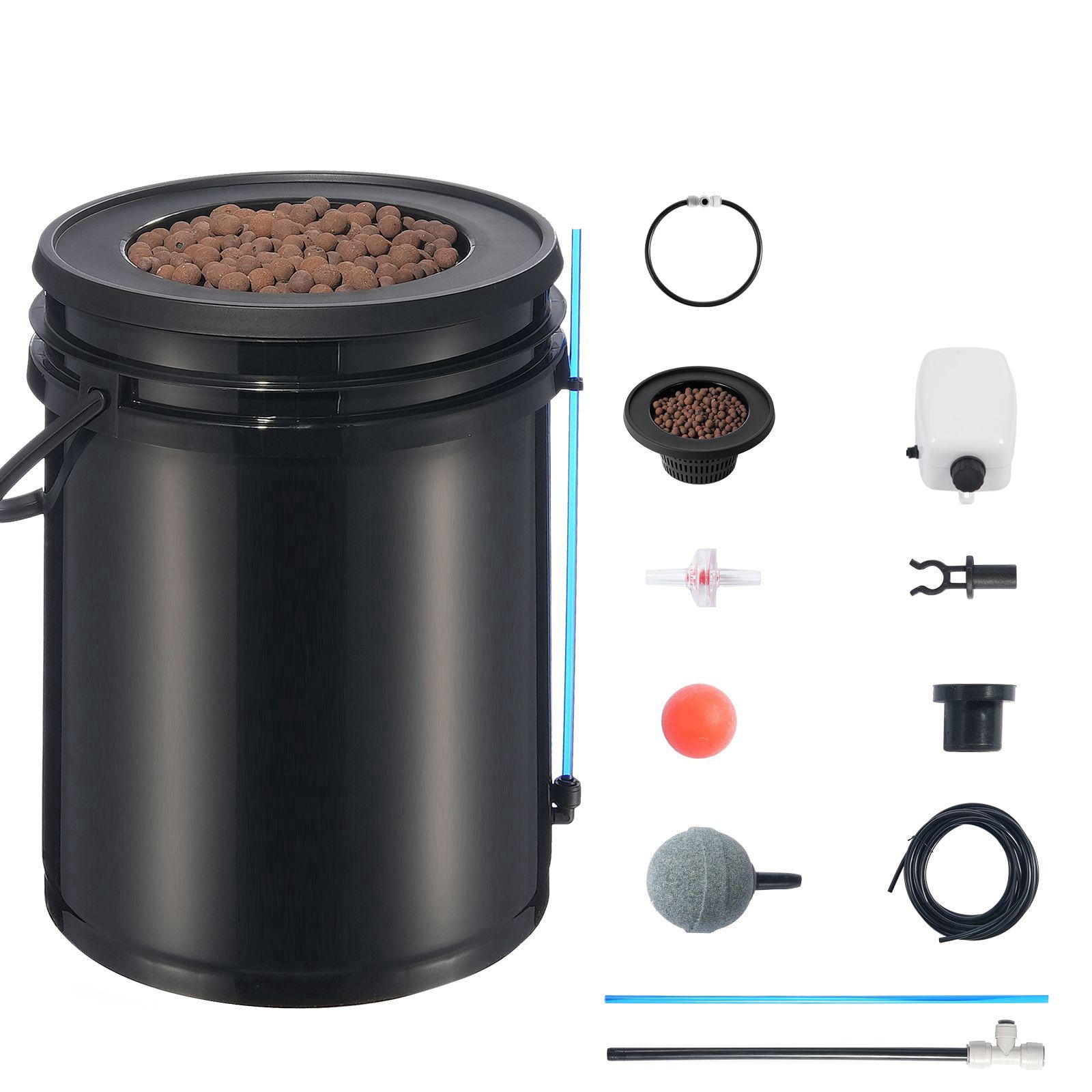 DWC Hydroponic System Deep Water Cultivation Top Drip Irrigation 1 5 Gallon Container