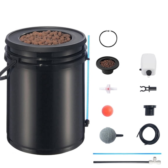 DWC Hydroponic System Deep Water Cultivation Top Drip Irrigation 1 5 Gallon Container