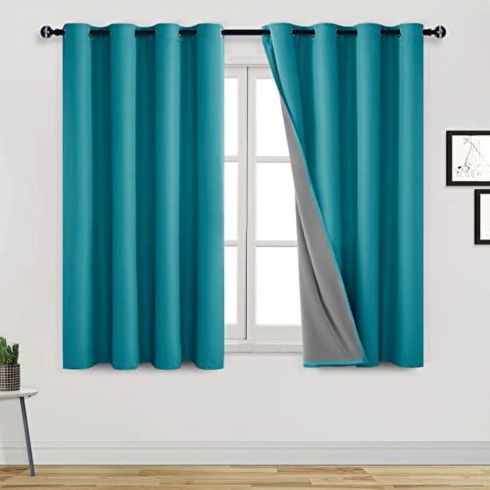 DWCN 2 Panels Small Blackout Curtains for Kitchen and Living Room Total