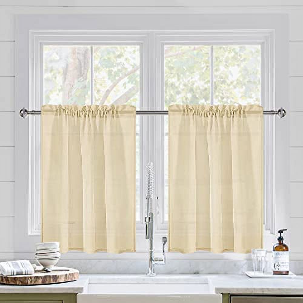 Country Rooster Kitchen Curtain Tier & Swag Set 36 in. Long
