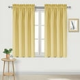 thumbnail image 1 of DWCN Blackout Curtains for Bedroom – Rod Pocket Thermal Insulated Noise Reducing Noise Reducing Drapes for Living Room, W 42 x L 45 Inch, 2 Panels, Light yellow, 1 of 5
