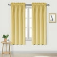 thumbnail image 1 of DWCN Blackout Curtains for Bedroom – Rod Pocket Thermal Insulated Noise Reducing Noise Reducing Drapes for Living Room, W 42 x L 63 Inch, 2 Panels, Light yellow, 1 of 5