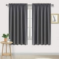 thumbnail image 1 of DWCN Blackout Curtains for Bedroom – Rod Pocket Thermal Insulated Noise Reducing Noise Reducing Drapes for Living Room, W 60 x L 63 Inch, 2 Panels, Dark Grey, 1 of 5