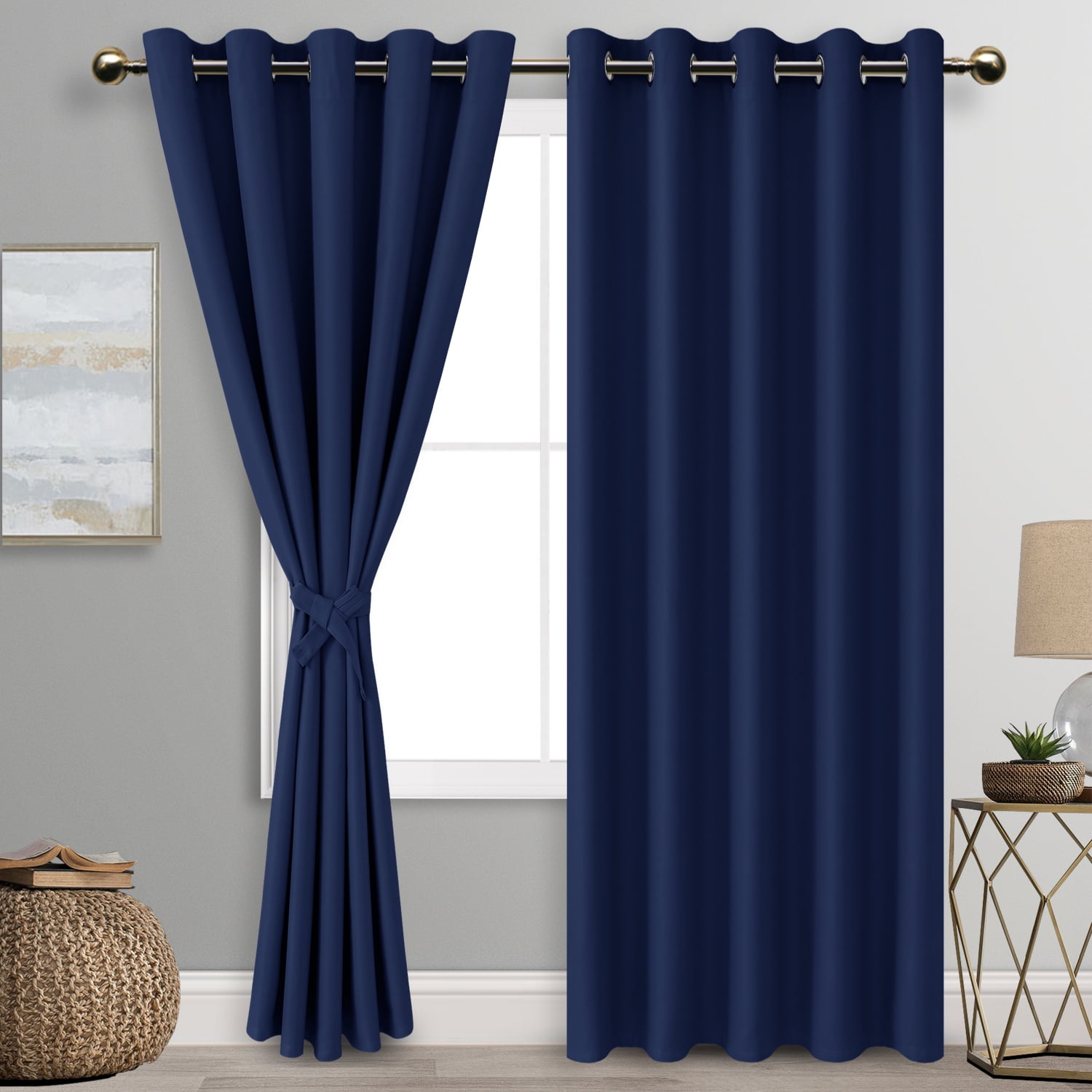 Dark Blue Blackout Curtains