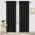 thumbnail image 1 of DWCN Blackout Curtains Room Darkening Thermal Insulated Bedroom Curtains Window Curtain Panels, 52 x 84 inches Long, Set of 2 Black Rod Pocket Drapes, 1 of 5
