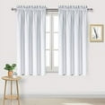 thumbnail image 1 of DWCN Blackout Curtains Room Darkening Thermal Insulated Bedroom Curtains Window Treatments , 42 x 45 inches Long, Set of 2 Greyish White Rod Pocket Drapes, 1 of 5