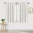thumbnail image 1 of DWCN Blackout Curtains Thermal Insulated, Energy Saving & Noise Reducing Bedroom and Living Room Curtains, Ivory, W 42x L 54 Inch, Set of 2 Rod Pocket Curtain Panels, 1 of 6