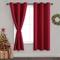 thumbnail image 1 of DWCN Blackout Curtains with Tiebacks - Thermal Insulated Privacy Protection Grommet Window Curtains for Living Room Bedroom, 42 x 63 inch Length, Red, 2 Panels, 1 of 8