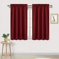 thumbnail image 1 of DWCN Burgundy Room Darkening Blackout Curtains - Thermal Insulated Privacy Energy Saving Window Curtain Drapes 42 x 54 inch Length, Set of 2 Bedroom Living Room Curtains, 1 of 5