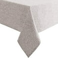 thumbnail image 1 of DWCN Faux Linen Rectangle Tablecloth - Wrinkle and Stain Resistant Washable Table Cloth for Kitchen Dining Room Holiday Table Cover for Party Dinner, Stone, 52 x 70 Inch, 1 of 5
