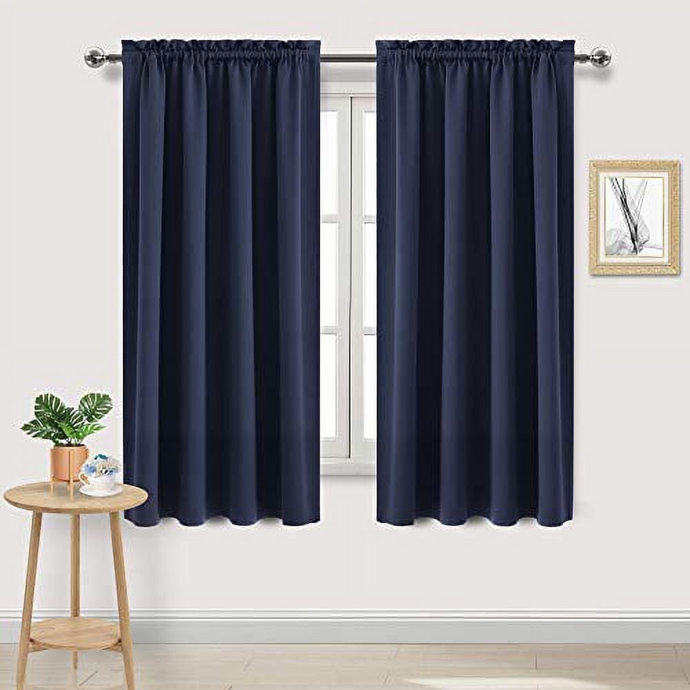 DWCN Navy Room Darkening Blackout Curtains Thermal Insulated Privacy