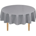 DWCN Plastic Tablecloth 100 Waterproof Oil Spill Proof Round Table