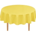 thumbnail image 1 of DWCN Plastic Tablecloth 100% Waterproof Oil Spill Proof Round Table Cloth Protector Viny Plastic Cover for Dining BBQ Picnic Birthday Wedding Parties Table Heavy Duty, Yellow, 50 Round Inch, 1 of 6