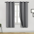 thumbnail image 1 of DWCN Room Darkening Grommet Top Window Blackout Drapes Total Sun Light Heat Blocking Noise Reducing 2 Panels Set for Living Room and Bedroom (Silver Grey,42"W x 63"L), 1 of 6