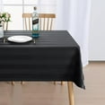 thumbnail image 1 of DWCN Striped Rectangle Tablecloth Waterproof - Spillproof, Stain Resistant Washable Polyester Fabric Jacquard Oblong Table Cloth for Party, Dining Room and Outdoor Picnic, Black, 54 x 80 Inch, 1 of 7