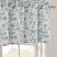 thumbnail image 1 of DWCN Thick Textured Linen Floral Valance for Kitchen Living Room, Rod Pocket Farmhouse Vintage Cottage Valance Curtain, Blue Peony, 52 x 14 Inches, 1 Panel, 1 of 10