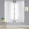 thumbnail image 1 of DWCN White Sheer Curtains Semi Transparent Voile Rod Pocket Curtains for Bedroom and Living Room, 52 x 63 inches Long, Set of 2 Panels, 1 of 6