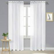 Impressions Sia Damask Sheer Curtain Panel Set with Grommet Header ...