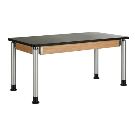 DWI Rectangular Activity Table 60" x 30" Height Adjustable Brown (P8141K)