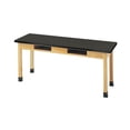 thumbnail image 1 of DWI Rectangular Activity Table 72" x 24" Red Oak/Black (C7301K30N), 1 of 2
