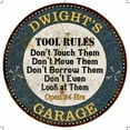 thumbnail image 1 of DWIGHT'S Garage Rules 12" Round Metal Sign Garage Wall Décor 100140015271, 1 of 1