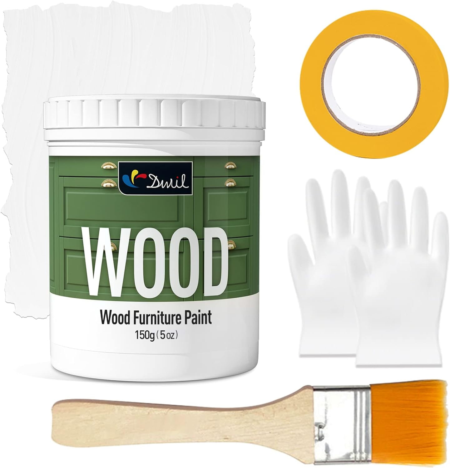 DWIL Furniture Paint 5 Oz Wood Paint for Doors, Tables, and Dressers Refinishing