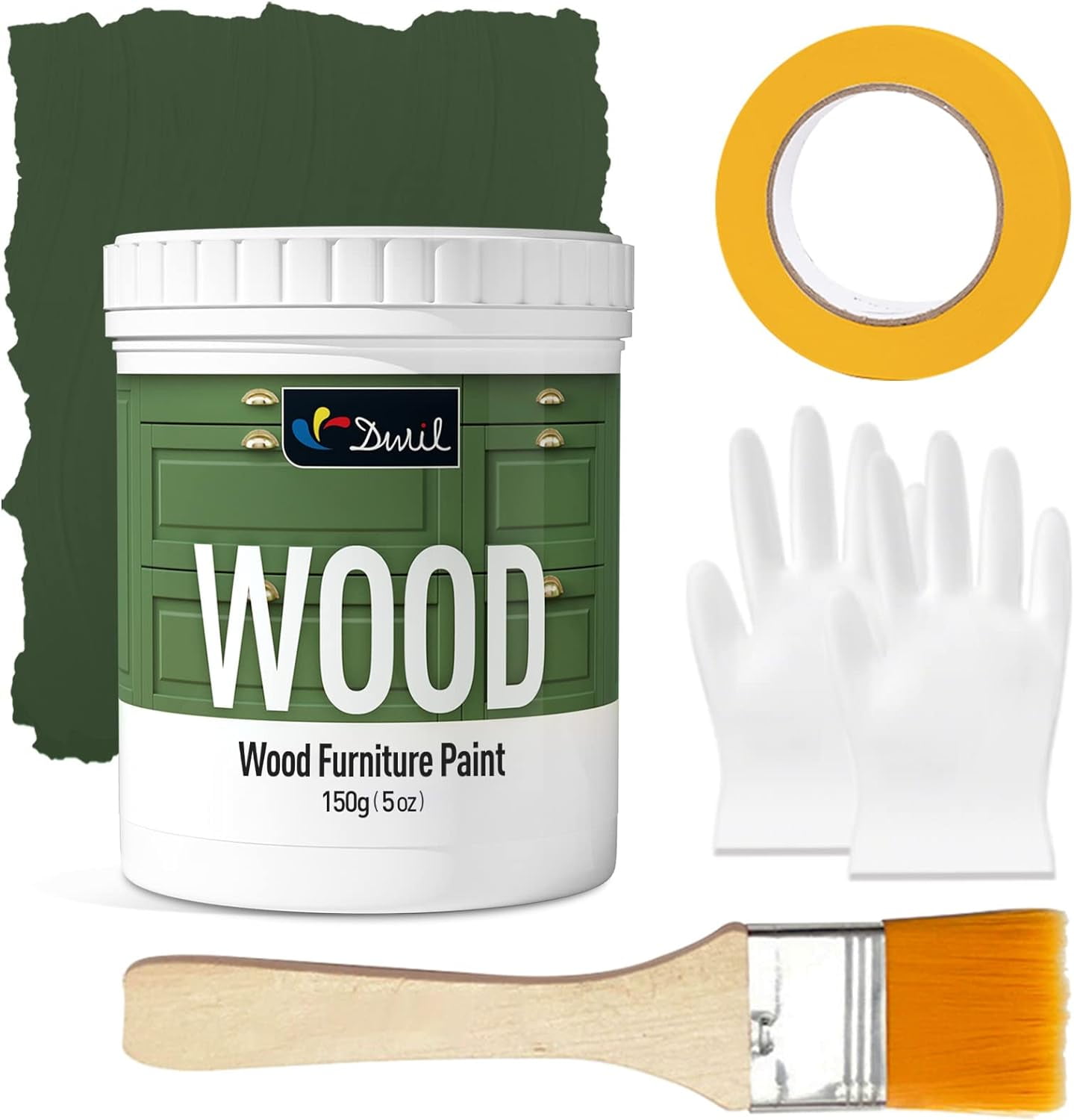 Curated visual reference: Picture Idea: Dwil Matte Olive Green Wood Furniture Paint 5 Oz
