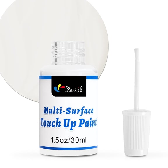 DWIL White Touch Up Paint - Multi Surface Touch Up Paint Pen, Scratch Repair for Wall, Door, Cabinets, Metal, Appliance, Wood, Furniture, 1.5 Fl Oz (Semi Gloss, Ivory)