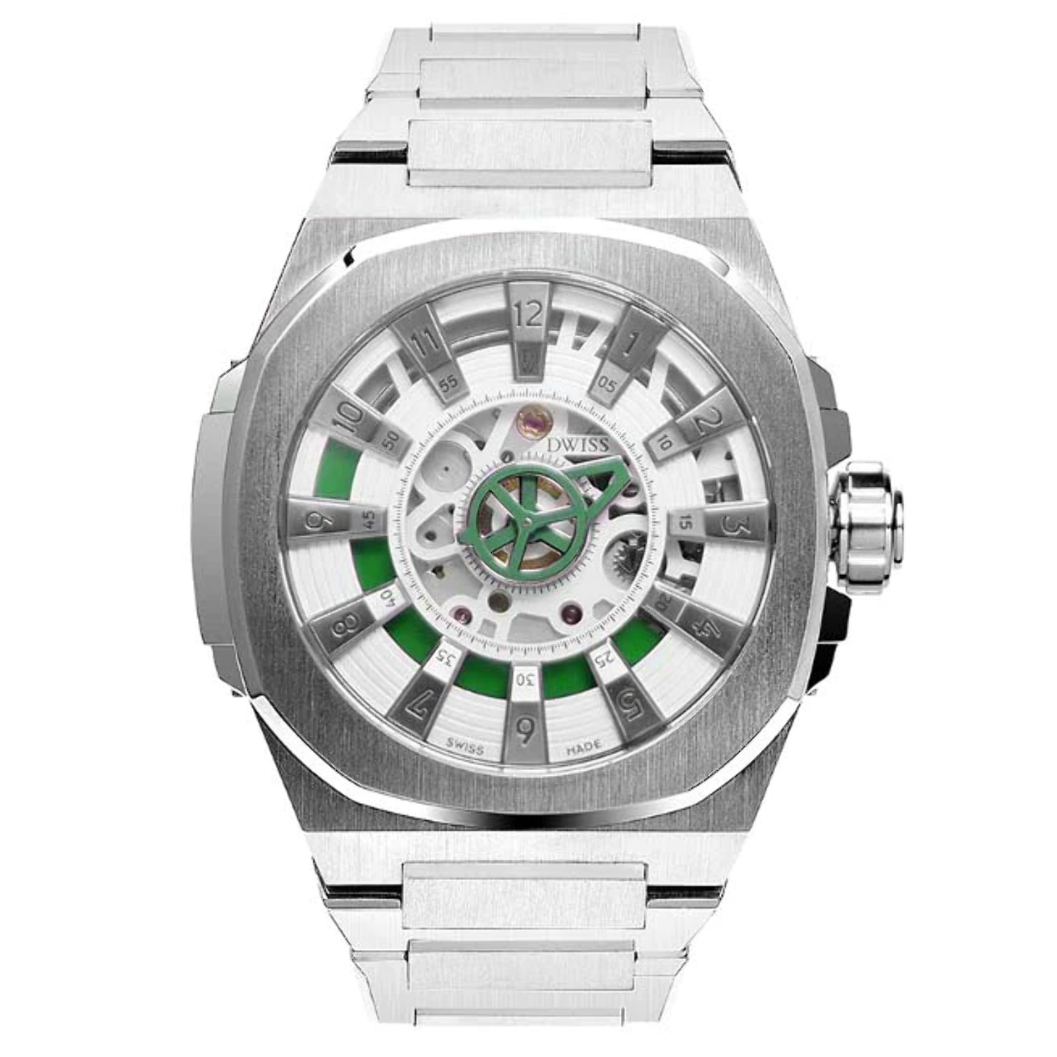 DWISS M3S Swiss Automatic Green SS Limited Edition