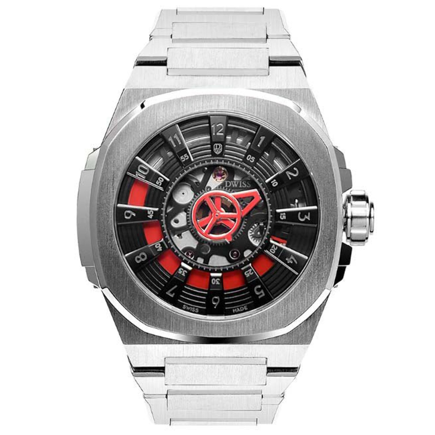 DWISS M3S Swiss Automatic Red SS Limited Edition