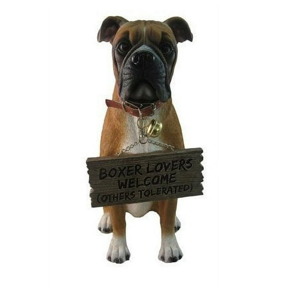 DWK CORP World Of Wonders "Tyson" The Boxer Dog Garden Welcome Statue