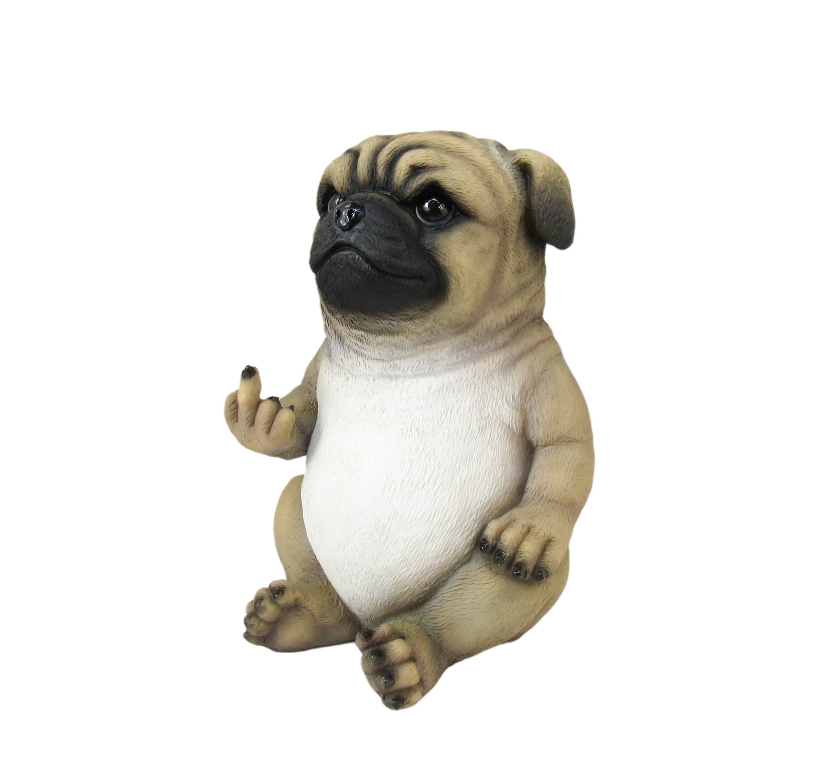 DWK Corporation Pug Life Rude Finger Flipping Pug Dog Tabletop Statue 6