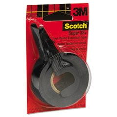 3M Scotch Super 33+ Polyvinyl Chloride Plastic Electrical Tape, 0 to 220 Degree F, 1150mV Dielectric Strength, 66' Length x 3/4" Width, Black