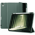 thumbnail image 1 of DWPSG Case for iPad (A16) 11th Generation 11 inch 2025, iPad 10th Generation Case 10.9 inch 2022 with Pencil Holder, Smart Trifold Stand Cover with Slim Soft TPU Back Shell, Green, 1 of 9